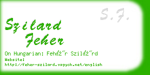 szilard feher business card